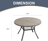 VICLLAX 40.6" Round Patio Dining Table for 4 - Photo 3