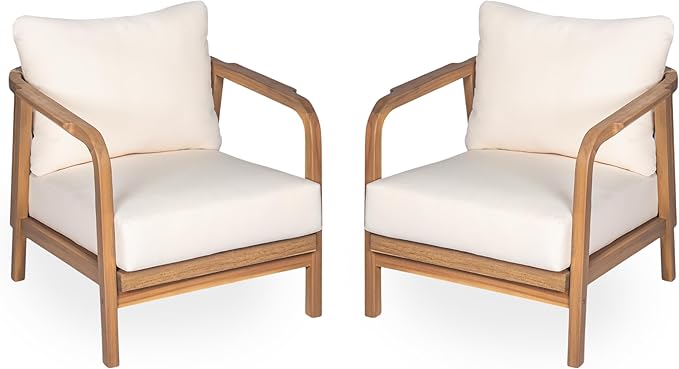 Christopher Knight Home Newell Lounge Chair Outdoor Set of 2, Patio Accent Chair, Comfy Reading Single Sofa - Photo 6