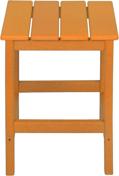 WestinTrends Malibu 3-Piece Set Outdoor Coffee and Side Table for Adirondack Chair, Orange