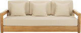 SAFAVIEH Couture Outdoor Collection Montford Beige 3-Seat Bench Casing Upholstery Removable Cover Fabric - Photo 8