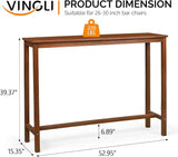 VINGLI Wooden Outdoor Bar Table, Wood Patio Counter Height Table, Weather-Resistant Patio Pub Table for Garden, Balcony - Photo 3