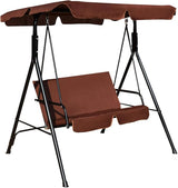 Tangkula 2 Person Porch Swing, Outdoor Swing with Removable Cushions, Solid Steel Structure - Photo 1