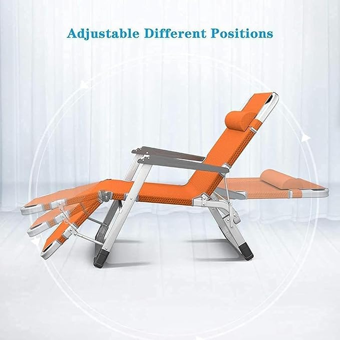 Outdoor Patio Chairs Heavy Duty Sun Lounger Chair Foldable Zero Gravity - Photo 2