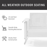 Crosley Furniture Bates Loveseat Glider - White - Photo 6