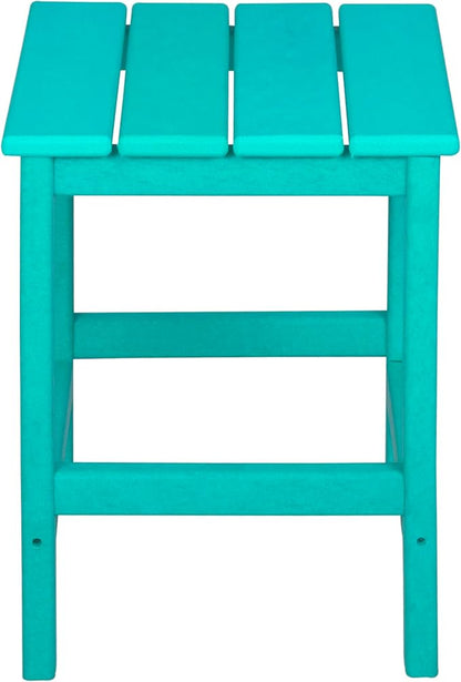WestinTrends Malibu 3-Piece Set Outdoor Coffee and Side Table for Adirondack Chair, Turquoise