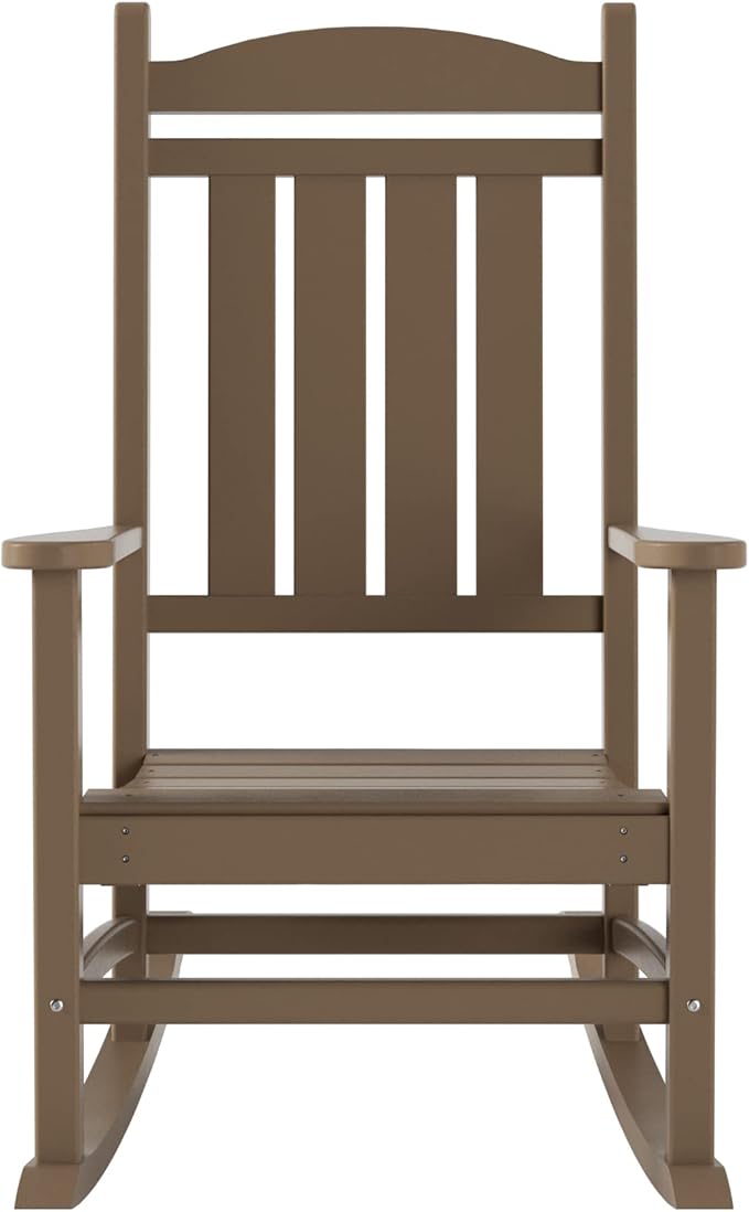WestinTrends Malibu Outdoor/Patio Rocking Chair, Weathered Wood