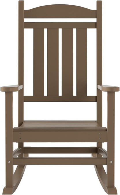 WestinTrends Malibu Outdoor/Patio Rocking Chair, Weathered Wood