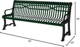 COATEDOUTDOORFURNITURE Coated Outdoor Furniture Heavy-Duty Outdoor Bench Thermoplastic Coated, Slatted Steel - Photo 2