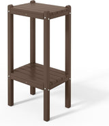 Costaelm Outdoor Side Table, 2-Tier Small Patio Coffee Tables for Outside, Outdoor End Tables for Patio - Photo 7