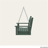 POLYWOOD Vineyard 5-Foot Porch Swing, Heavy Duty HDPE Outdoor Hanging Bench, Patio Swing for Adults Kids - Photo 5