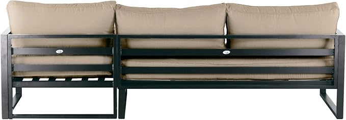 Serta Catalina Modern Outdoor Patio Furniture Collection with Bronze Metal Frame Finish, Sectional, Bronze - Photo 7