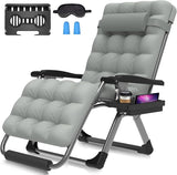 Suteck Oversized Zero Gravity Chair, 29In XL Lounge Chair w/Removable Cushion&Headrest - Photo 1