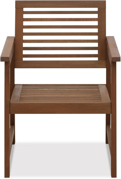 Furinno Tioman Teak Hardwood Outdoor Armchair Armchair w/o Cushion, FG161249R Set of Two