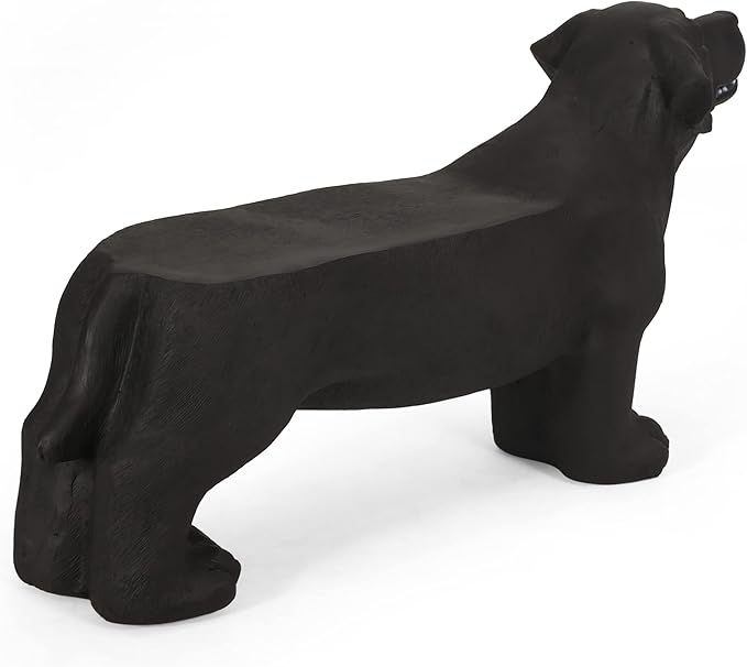 Christopher Knight Home Hyrum Outdoor Bench, Matte Black + Black
