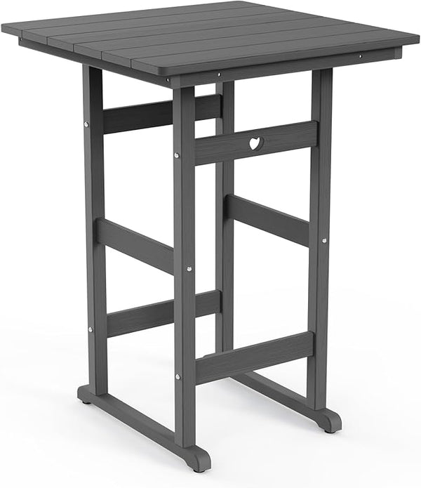 Adirondack Outdoor Bar Table, Durable HDPE Composite, Weather Resistant, Easy to Clean - Photo 1