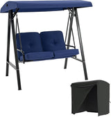 AECOJOY 2-Seat Outdoor Patio Swing Chair with Cover, Porch Swings Chairs for Adult - Photo 1