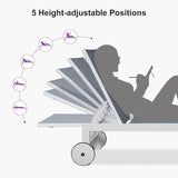PURPLE LEAF Outdoor Chaise Lounge Chairs Set of 2 White Aluminum Lounge Chair Five-Position Adjustable Chaise with - Photo 7
