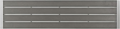 Modway Shore Aluminum Outdoor Patio Bench in Silver Gray