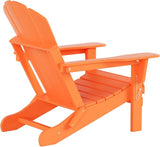 WO Home Furniture Adirondack Chairs Table Set of 3 PCS Outdoor Folding Chairs Coffee Table Weather/UV Resistant for Lawn - Photo 5
