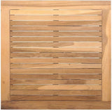 2-Piece Brown Solid Teak Wood Garden Bench Set with Post Leg Design for Patio and Terrace - Photo 8