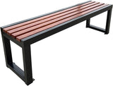 Benches Garden Bench Outdoor Patio Seating Backless Park Chair Lawn Path Slatted Seats - Photo 9