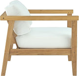 Modway Bayport Teak Wood Outdoor Patio Armchair in Natural White - Photo 4
