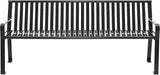 Global Industrial 6 ft. Outdoor Heavy-Duty Portable Park Bench with Back, Vertical Steel Slat - Photo 5