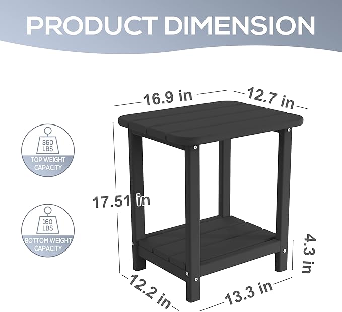 Sundale Outdoor 18" Small Side Table - Photo 3