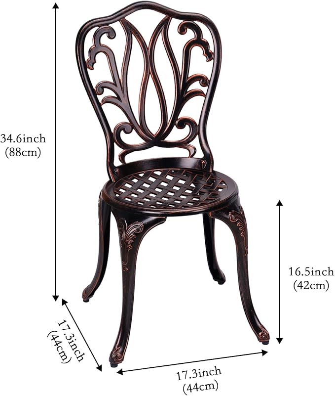 3 Piece Bistro Set, Outdoor Patio Set - Photo 5