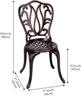 3 Piece Bistro Set, Outdoor Patio Set - Photo 5