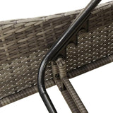 Grey PE Rattan Outdoor Chaise Lounge, 80.7 x 23.6 x 28.7 in Adjustable Patio Recliner for Garden, Poolside - Photo 9