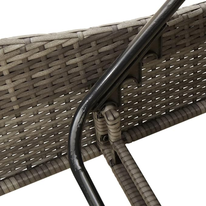 Grey PE Rattan Adjustable Chaise Lounge Chair Outdoor Patio Lounger 80.7"x23.6"x28.7" with 3-Position Recline & - Photo 8