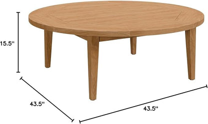 Modway Brisbane Teak Wood Coffee Table, Natural