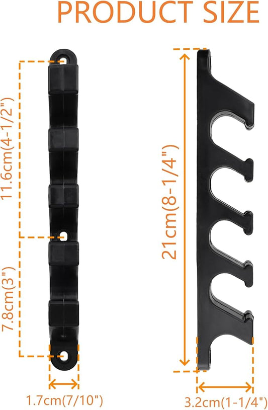 4pcs Adjustment Brackets for Chaise Lounges or Patio Outdoor Lawn Yard Furniture Replacement Position Adjuster Recliner Brace (5 Position - Black)