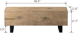 SUNBURY Outdoor Bench Garden Bench Wood 48", Patio Dining Bench for Outdoors, Garden Backless Bench Weatherproof - Photo 2