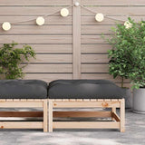 Rustic Anthracite Solid Pine Wood Modular Footstool for Patio and Garden with Weather-Resistant Cushion - Photo 2