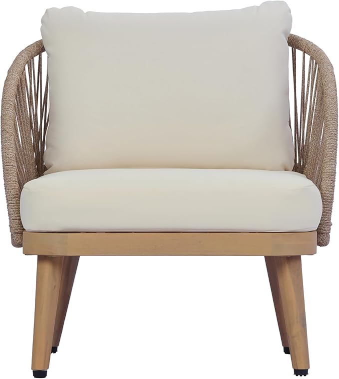 Christopher Knight Home Lydia Set of 2 Boho Patio Furniture Acacia Wood Club Chairs, Outdoor Lounge Chairs - Photo 8