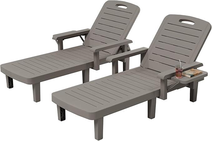 UDPATIO Outdoor Lounge Chair Set of 2 with Arms - Photo 1