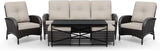 Joyside Wicker Patio Furniture Set, 6 Piece Outdoor Furniture Set with Thickened Cushions, High Back, Deep Seating - Photo 8