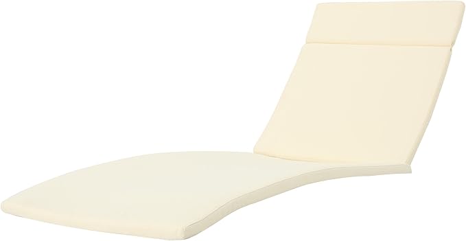 Christopher Knight Home Salem Outdoor Water Resistant Chaise Lounge Cushion, Beige - Photo 1