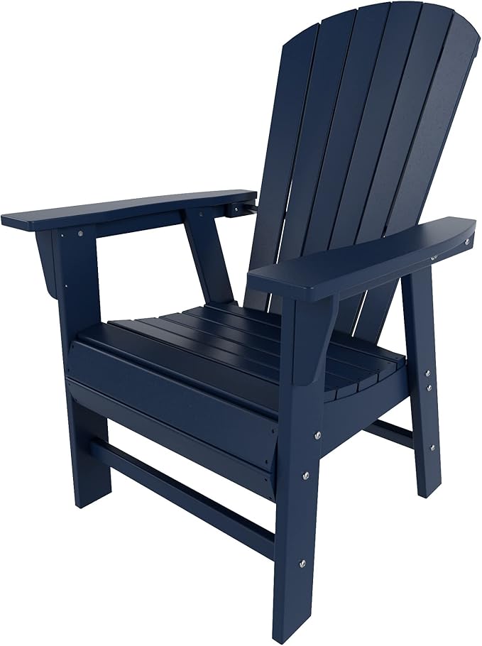 WO WESTIN OUTDOOR HDPE Altura Adirondack Dining Chair,Navy Blue