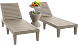 Patio Lounge Chair & Outdoor Cocktail Table Set - Resin All-Weather Relaxation Combo for Poolside, Garden, or Backyard - Photo 1