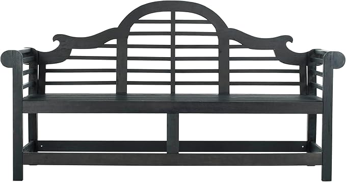 Safavieh PAT6705K Outdoor Collection Khara Dark Slate Grey Bench