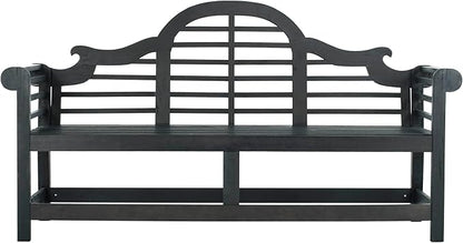 Safavieh PAT6705K Outdoor Collection Khara Dark Slate Grey Bench