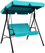Tangkula 2 Person Porch Swing, Outdoor Swing with Removable Cushions, Solid Steel Structure - Photo 1