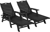 nalone Chaise Lounge Set of 2 Outdoor with 5-Position Adjustable Backrest - Photo 1
