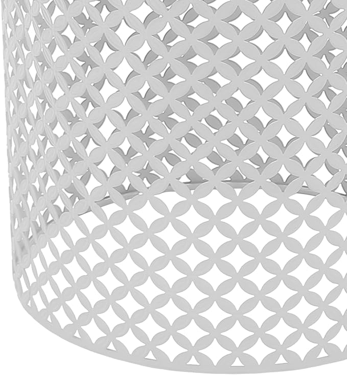 2PCS Outdoor Side Table, Heavy Duty Metal Frame Side Table Decorative Garden Stool Modern End Table Round Coffee Table - Photo 8