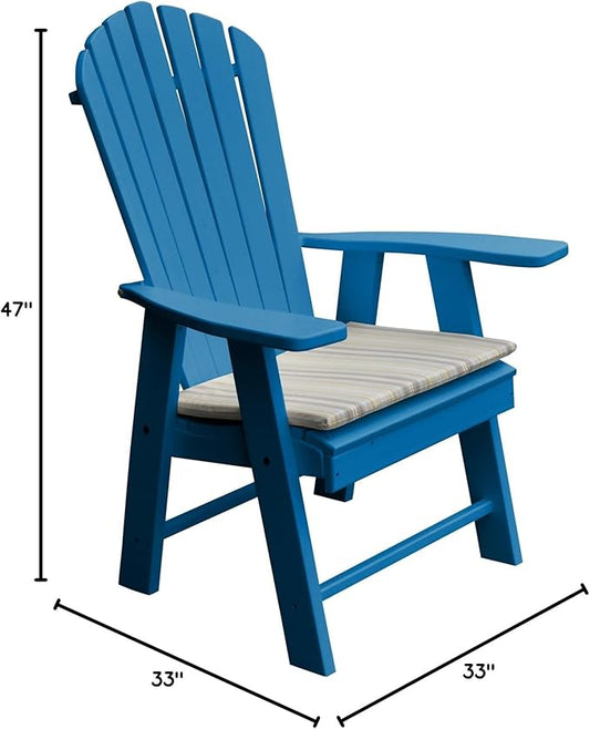 Furniture Barn USA Poly Upright Adirondack Chair, Blue