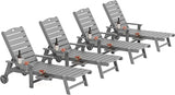 YEFU Chaise Lounge Chairs Set of 4 Outdoor, Pool Lounge Chair with Adjustable Backrest - Photo 1