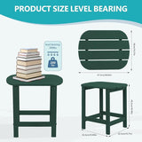 Plawdlik Hdpe Outdoor Adirondack Side Table, Wooden Textured, Set for Patio, Garden, Porch, Pool Composite Patio - Photo 3